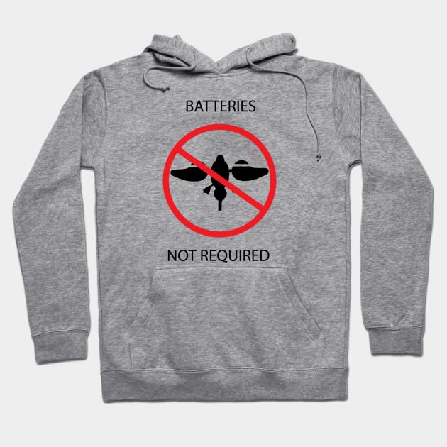 Batteries Not Required Hoodie by TheFeatherCollective